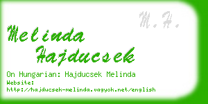 melinda hajducsek business card